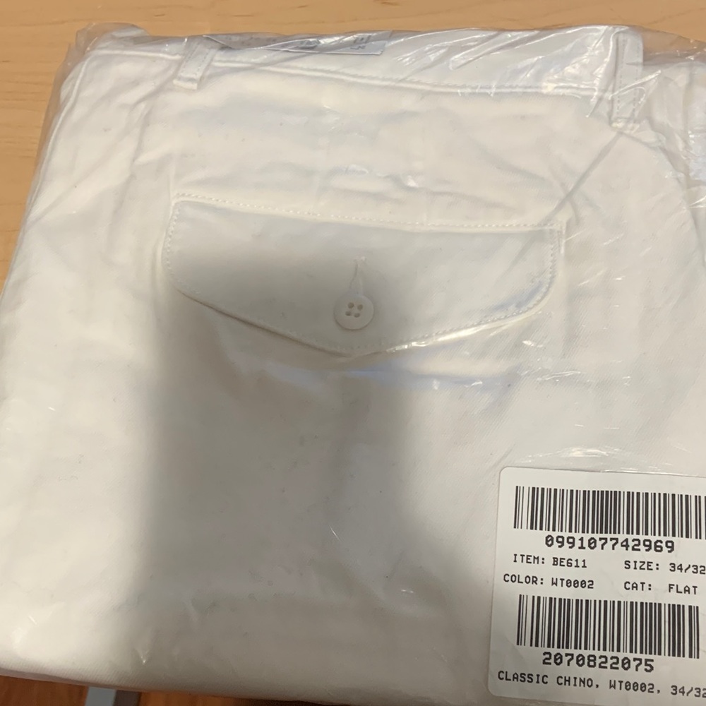 J. Crew White Chinos Men’s 34-32